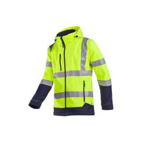 Sioen Fuller Gelamineerde signalisatie softshell jas met afneembare kap