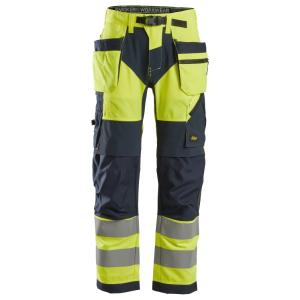 Snickers 6932 FlexiWork, High-Vis Werkbroek+ met holsterzakken Klasse 2