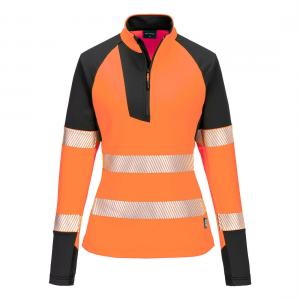 Portwest PW3 Hi-Vis Sweatshirt met 1/4 rits voor Dames type T173
