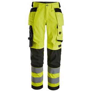Snickers 6743 High-Vis, Klasse 2, Dames Stretchbroek met Holsterzakken